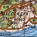 Топографическая карта Масандры