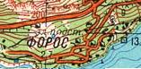 Топографічна карта Фороса