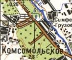 Topographic map of Komsomolske