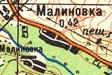 Топографічна карта Малинівки