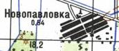 Топографическая карта Новопавловки
