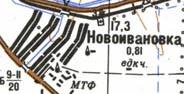 Топографическая карта Новоивановки