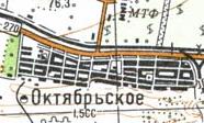 Topographic map of Oktyabrske