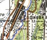 Топографическая карта Софеевки