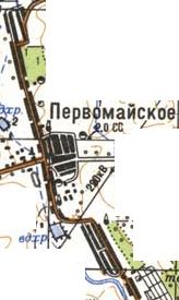 Topographic map of Pervomayske