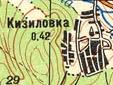 Топографическая карта Кизиловки