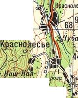Топографічна карта Краснолісся