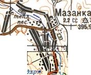Топографическая карта Мазанки