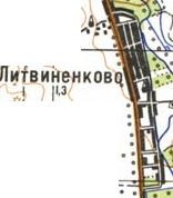 Topographic map of Lytvynenkove