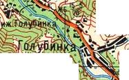 Топографическая карта Голубинки
