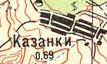 Топографічна карта Казанок