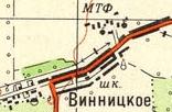 Topographic map of Vinnytske
