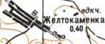 Топографическая карта Желтокаменки