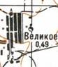 Topographic map of Velyke