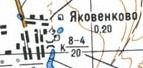 Topographic map of Jakovenkove
