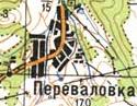 Топографическая карта Переваловки
