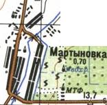 Topographic map of Martynivka