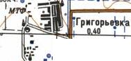 Топографическая карта Григоровки