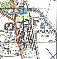 Топографическая карта Армянска