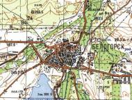 Топографічна карта Білогірська