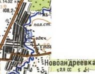Топографическая карта Новоандреевки
