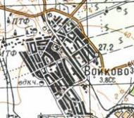Topographic map of Voykove