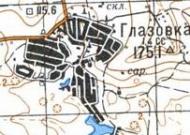 Топографическая карта Глазовки