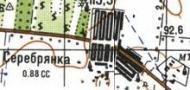 Топографічна карта Серебрянка