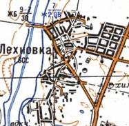 Топографічна карта Лехнівки