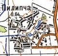 Топографическая карта Пилипчи