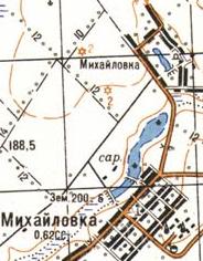 Топографическая карта Михайловки