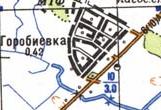 Топографическая карта Горобиевки