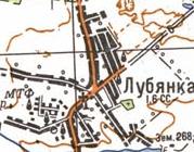 Топографічна карта Луб'янка