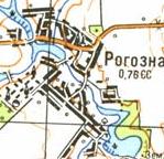 Топографическая карта Рогозны