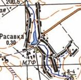 Топографическая карта Расавки