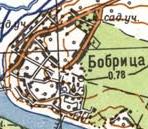 Топографическая карта Бобрицы