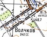 Топографическая карта Волчкова