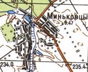Топографічна карта Миньківців