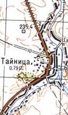 Топографическая карта Тайницы