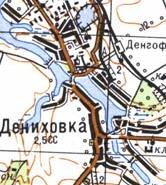 Топографическая карта Дениховки