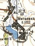 Топографическая карта Митаевки