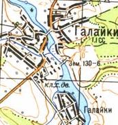 Топографічна карта Галайок