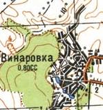 Топографическая карта Винаровки