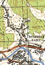 Топографическая карта Тептиевки