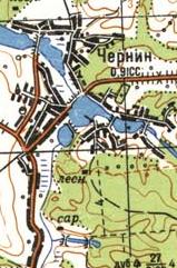Topographic map of Chernyn