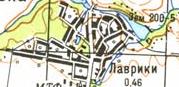 Топографічна карта Лавриок