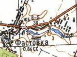 Топографическая карта Фастовки