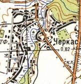 Топографічна карта Черкаса