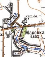 Топографическая карта Маковки