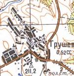 Топографическая карта Грушева